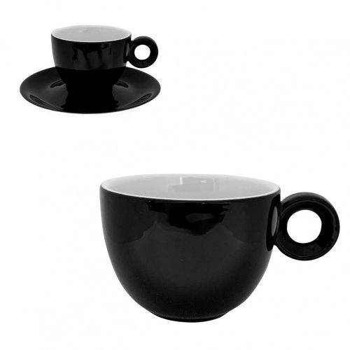 Rondo Koffie Kop met zwart-witte kleur en een inhoud van 15 cl.